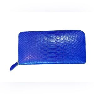 Vintage Royal Blue Snakeskin Wallet